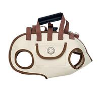 Dog Backpack, Adjustable Pet Carry Pack with Snack Bag for Small or Medium Dogs and Cats for Travel Hiking Walking Car Rides or Daily Use Indoors and Outdoors, Canvas Material