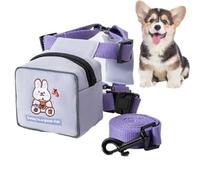 Dog Backpack Harness, Cartoon Dogs Leash, Adorable Animal Patterns, Camping Pets Gear, Cute Bear Rabbit Dinosaur Pattern, Adjustable Colorful Pet Harness for Travel, Hiking
