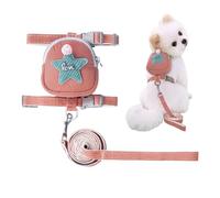 Dog Backpack Harness with Leash - Pet Five Pointed Star Decoration, Adjustable Comfortable Harness, Durable Apparel | Ideal For Daily Walking Hiking Training Hunting Outdoor Adventure Pets