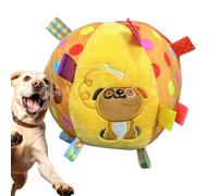 Dog Ball With Straps - 16x16x16cm Plush Squeaky Chew Toy, Interactive Pet Training Enrichment Ball, Durable Strap Play Chewer For Dogs |dog Enrichment Training Balls,for Travel Beach Pool Park Yard