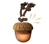 Dog Balls, Automatic Rolling Interactive Toy with Sound Light, Motion-Activated Chew Ball, Perfect for Puppy Playtime, Boredom Reliefs, Small and Medium Dog Engagement, 8cm Orange Brown White