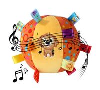 Dog Balls - Textured Rubber Rattle Sound Makers, Rolling Gums Massage Fitness Globes, Large Loud Noisemaker Activity Play Catch Units | Backyard Lawn Athletic Field Socialization Gear For Park
