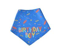 Dog Bandanas, Adjustable Pet Scarves, Triangle Bibs, Soft Cotton Polyester, Cute Bone Print Design, Birthday Boy Style, Medium Puppy Accessories, Comfortable Walking Scarf