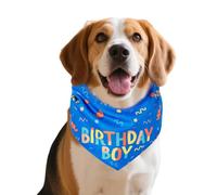 Dog Bandanas | Bandanas Triangulares Cumpleaños Hueso Juguete para Mascota - Bufanda para Perro Lindo Hueso Suave Ajustable Accesorio para Caminar Cachorro Medio