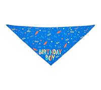 Dog Bandanas, Birthday Boy Design, Soft Adjustable Scarf, Versatile Cute Bone Pattern, Lightweight Comfortable Fabric, Ideal para Puppies, Walking, Pet Supplies, Outdoor Use