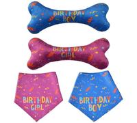 Dog Bandanas, Pet Triangle Scarf, Puppy Bib, Adjustable Neck Fit, Soft Lightweight Fabric, Outdoor Walking Running Accessory, Blue Pink Dog Bandana, Size 9x6