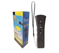 Dog Bark Silencer, Corrective Behavior Tool, Safe Ultrasonic Frequencies, Automated Sound Detection Feature, Rechargeable Long-Lasting Battery, Canine Control Electronics, Black Device for Apartment