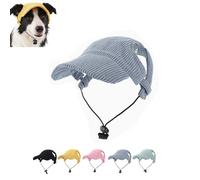 Dog Baseball Cap with Ear Holes, Adjustable Breathable Lightweight Small Medium Large Dogs (Blue,XL)