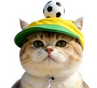 Dog Baseball Hat - Small Dog Hat | with Ear Holes Soccer Design Cute Breathable Cat Visor For Small Pet Summer Outdoor Beach Park Hiking Walking Party