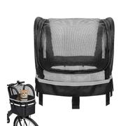 Dog Basket For Bike - Puppy Handlebar Carrier, Breathable Mesh Pet Basket