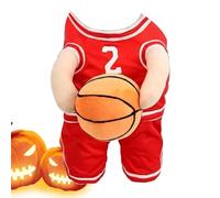 Dog Basketball Outfit, Pet Basketball Disfraz, Dog Holding Ball, Halloween Dog Cosplay, Breathable Pet Apparel, Large Cat Costumel, Sports Themed Pet Wear, Dog Sports Disfraz, Fun Attire for Pets