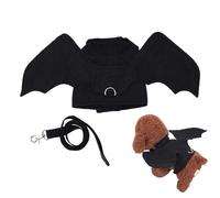 Dog Bat Costume - Adjustable Halloween Harness for Pets | Includes Cosplay Wings and Rope with Lightweight Design & Secure Fit for Pet Breeds During Parties Masquerades or Holiday Events