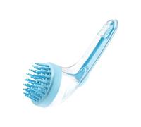 Dog Bath Brush, Cat Bathing Scrubber, 7,09 x 2,76 in Authentic Gentle Massage Cleaner, Compact Built-in Soap Dispenser, Soft Bristle Design for Home, Beach, Grooming, Travel Use