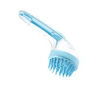 Dog Bath Brush, Cat Bathing Scrubber, Built-In Soap Dispenser, Gentle Massage Bristles, Pet Grooming Tool, Excelente para Puppies, Kittens, Home, Beach, or Travel Use, 7,09 x 2,76 x 2,95 pulgadas