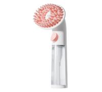 Dog Bath Brush, Grooming Scrubber Tool, Silicone Massage Comb, Long-Handle Design, Soothing Bristles, Perfect for Pet Bath Time and Hair Care, 9x7.6x19.5cm