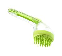 Dog Bath Brush, Pet Bath Massage Brush with Shampoo Dispenser, Grooming Tool Cleaner, Silicone Bristle Cat Comb, Easy -Hand, Ideal for Puppy, Kitten, Shower Accessories