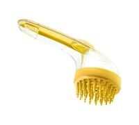 Dog Bath Brush, Pet Bath Massage Brush with Shampoo Dispenser, Grooming Tool Cleaner, Silicone Bristle Cat Comb, Easy -Hand, Ideal for Puppy, Kitten, Shower Accessories