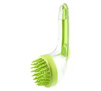 Dog Bath Brush, Pet Grooming Tool, 7.48x2.76x3.74 inches, Silicone Bristle Massager, Built-in Shampoo Dispenser, Easy Grip Handle, Ideal for Puppy Kitten Small Animal Bath Use