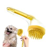 Dog Bath Brush, Pet Massage Scrubber, Silicone Bristle Comb, Grooming Cleaner Dispenser, Brush with Shampoo for Puppy, Kitten, Small Anima, Shower, Home Use 7.48x2.76x3.74 Inches
