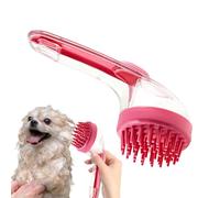 Dog Bath Brush, Pet Massage Scrubber, Silicone Bristle Comb, Grooming Cleaner Dispenser, Brush with Shampoo for Puppy, Kitten, Small Anima, Shower, Home Use 7.48x2.76x3.74 Inches