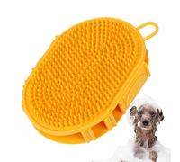 Dog Bath Brush - Puppy Cleaning Massage Silicone Grooming Brush, Pet Shower Bath Scrubber with Shampoo Dispenser for Pet Parents Animal Lovers Groomers Veterinary Clinics Home Salon Bathroom