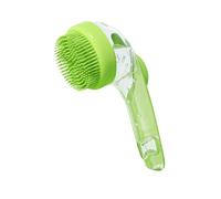 Dog Bath Brush Scrubber - PP Silicone 19x8.5cm | Dog Shampoo Scrubber With Soap Dispenser | Gentle Deshedder Portable Washer For Shower Washing Bathtub Grooming Kitten Care Cleaning