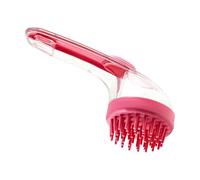 Dog Bath Brush, Shampoo Dispenser Scrubber, 7.48 Inches Silicone Bristles Massage Grooming Brush, Shower Accessories for Pet Cleaning, Hair, Blue, Green, Red, Yellow