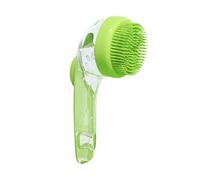 Dog Bath Brush - Soap Dispenser Scrubber, Pet Grooming Massager, Hair Removal Tool, Detangling Comb | Long Haired Dog Shampoo Brush for Bathing, Dematting Shedding Reduction Grooming