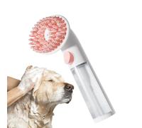 Dog Bath Brush, Sturdy Grooming Dog Scrubber Bath, Silicone Long-Handle Massage Comb, Soothing Cleaning Tool for Long and Short Hair Shower,3.54x2.99x7.68 inches
