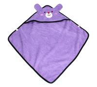 Dog Bathrobe Towel,Pet Bathrobe Microfiber Bath Towels Soft Strong Absorbent Fast Drying Hooded Cute Dogs Clothes for Puppy Small Medium Large Dog Cat(Purple) (S)
