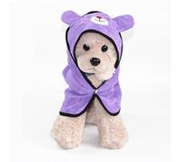 Dog Bathrobe Towel,Pet Bathrobe Microfiber Bath Towels Soft Strong Absorbent Fast Drying Hooded Cute Dogs Clothes for Puppy Small Medium Large Dog Cat(Purple) (Metro)