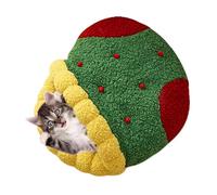 Dog Bed Christmas, Winter Cat Cave, Warm Dog Bed, Christmas Cat Nest with a Warm Cat Cave Feature and Removable Cushion for Puppies and Kittens During Winter (1 Piece)