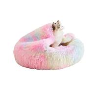 Dog Bed Medium Size Dog | Rainbow Cozy Cave Dog Bed | Round Dog Bed For Cats, Dog Donut Bed For Small Dogs, Pet Furniture For Winter, Indoor Dog Bed with Cushion,