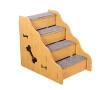 Dog Bed Steps - Non-Slip Climbing Ramp For Puppies & Senior Dogs | Multi-Level Pet Stairs For High Bed Couch Sofa & Furniture, Sturdy Carpeted Indoor Ladder For RV Bedroom Living Room 2/3/4 Steps