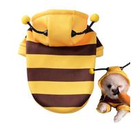Dog Bee Costume, Cute Pet Hoodies, Small Medium Dog Bee Outfit with Hoodie, Adorable Cosplay Dress for Dogs, Pet Halloween Christmas Costume for Parties Photo Outdoor Fun