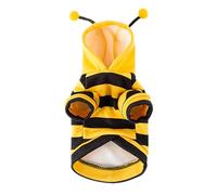 Dog Bee Costume - Winter Cat Clothes, Cat Dog Clothing | Cute Bee Style Thin Fleece Dog Sweater, Puppy Halloween Costume Pet, Funny Outfits Clothes for Small Medium Dogs, Kitten, Puppy