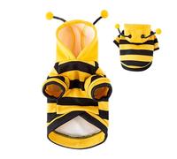 Dog Bee Costume - Winter Cat Clothes, Cat Dog Clothing | Cute Bee Style Thin Fleece Dog Sweater, Puppy Halloween Costume Pet, Funny Outfits Clothes for Small Medium Dogs, Kitten, Puppy