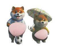 Dog Belly Sticker - 2 Pieces Soft 3D Squeezable Decal for Fun Touch Experience, Cute Design with Stress Relief Feature for Kids Adults, Laptops, Phone Cases, Notebook, Journal Crafts, Party Favor Use