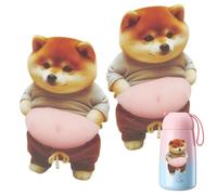 Dog Belly Sticker - Cute 3D Squeezable Decal, Soft Silicone Dog Belly Sticker For Laptop Phone Case Notebook Journal Planner Crafts Kids Adults Party Favors Fun Decorative Accessory