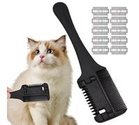 Dog Beme - peine para mascotas con un mango no sslip | Peine de pulgas para perros y gatos | Cálculo de cuidado del perro | Pet Shaver peine | Peine de cuidado de perros para gatos de cabello largo,