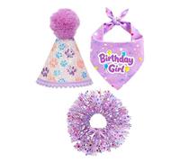 Dog Birthday Outfit, Cute Hat Dress, Bandana ancha mediana pequeña con tutu Skirt Accessory, Pet Party Traje, Girl Dogs Dress with Fun Design, Adults Lovers Families Friends Women Celebration