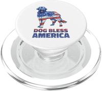 Dog Bless America Independence Day 4 Julio Bandera Canina PopSockets PopGrip para MagSafe