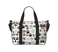 Dog Bones Paw Prints - Bolsa deportiva versátil para gimnasio, acompañante para tus viajes y rutinas de fitness, color negro, talla única, Black, Talla única