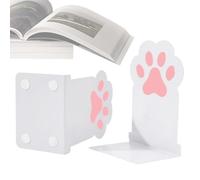 Dog Book Shelf Holder, Iron Cat Paw Stoppers, 6 Inches Desk Book Ends, Metal Library Support with Anti Slip, Desktop Organizer with Modern Style, Reading Storage for Student Teacher Bookworm Classroom