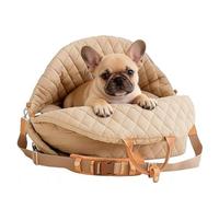 Dog Booster Seat, Adjustable Strap Waterproof Bed, Pet Car Travel Carrier, Elevated Console Seat, for Truck SUV RV Auto Front Back Puppy Kitten Cat Small Pet Outdoor Road Trip Safety Comfort