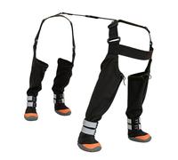 Dog Boot Suspenders | Adjustable Waterproof Shoes - Adjustable Suspender Boots for Dogs with Reflective Strip - for Cold Weather Snow Winter Outdoor Walking Paws