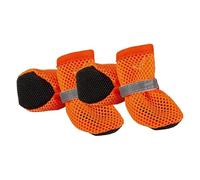 Dog Booties Set - Protective Paw Shoes for Outdoor Walking | Waterproof Non Slip Rubber Sole with Adjustable Straps, Breathable Fabric Design for Hot Cold Weather Protection
