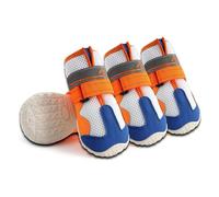 Dog Boots - Adjustable Puppy Booties, Breathable Summer Dog Shoes, Rubber Sole with Secure Fastening Feature, Outdoor Walking Protection, Comfortable Footwear For Small Medium Dogs