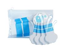 Dog Boots - Dog Shoes, Woven Fabric Paw Protection Puppy Shoes | 20PCS Pet Shoes Waterproof Paws Cover with Adjustable Strap for Small Medium Large Dogs Puppies Cats Kittens, White and Blue