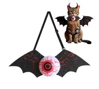 Dog Bow Tie Collar, Dogs Band Accessory, 2.36x6.89 Inches Halloween Eyeball Design, Dog Necktie for Medium Large Pets, Non-Woven Costume, Travel, Home, Birthday, Holiday Photoshoots